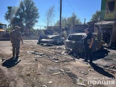 Последствия удара по Вольнянску. Фото: МВД Украины